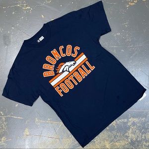 Denver Broncos Arena Logo Shirt Medium Navy Blue Orange NFL Football